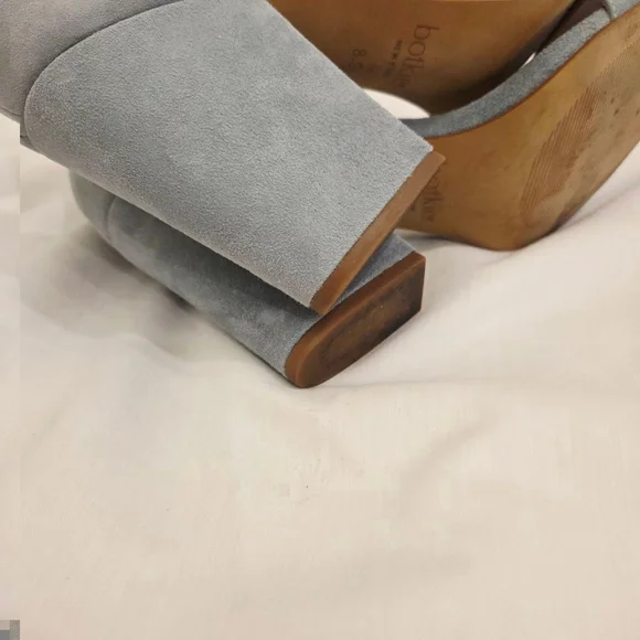 Botkier Light Blue Suede Block Heel Sandals Size 8.5 - Picture 6 of 8